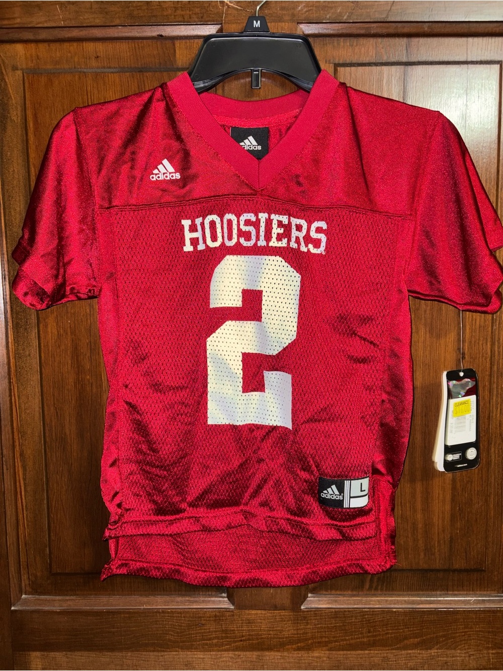 Nameless Adidas Red Hoosiers #2 Football Jersey